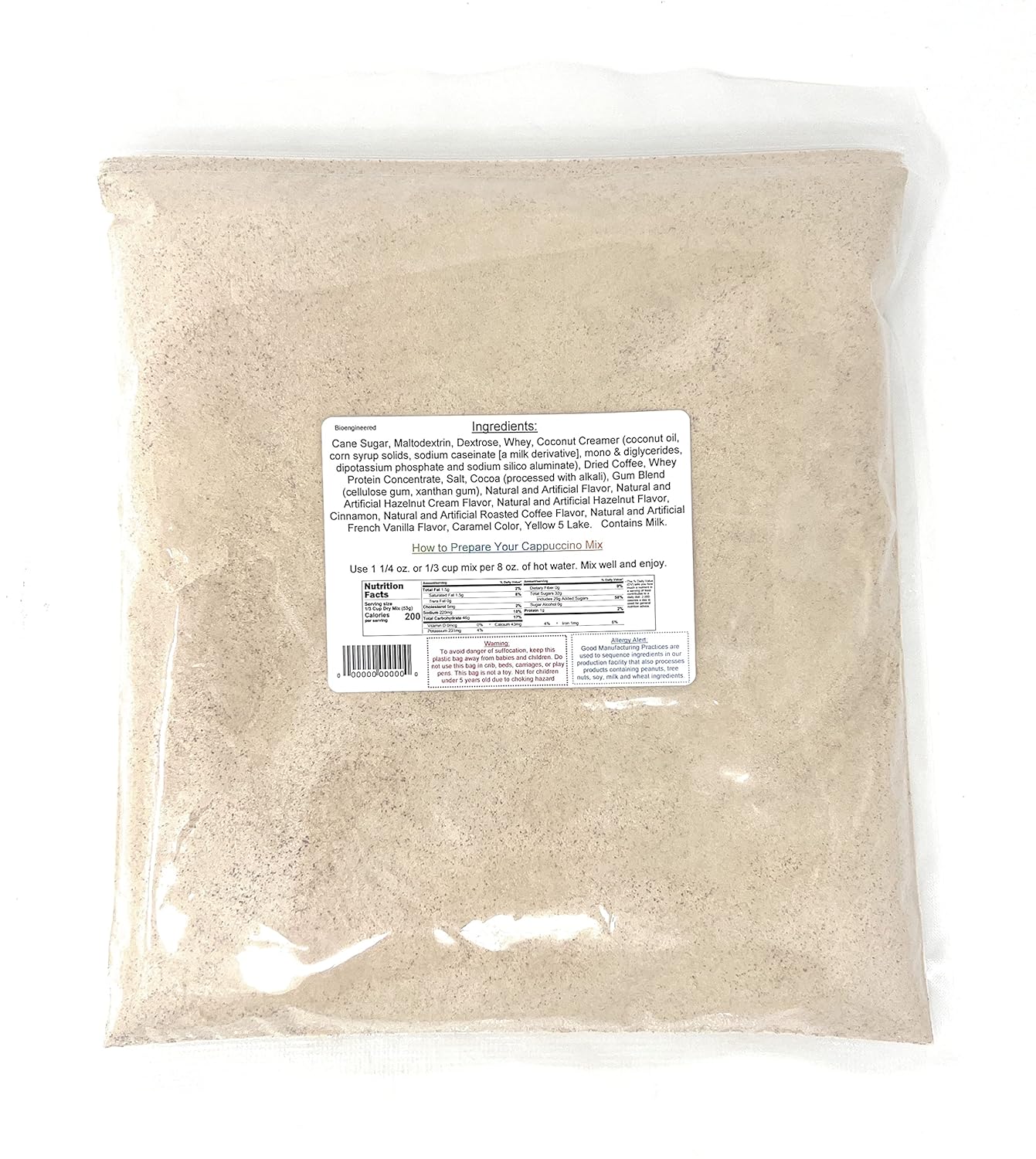 Cinnamon Vanilla Nut Cappuccino, Latte Mix Cinnamon Vanilla Nut Cappuccino, Latte Mix