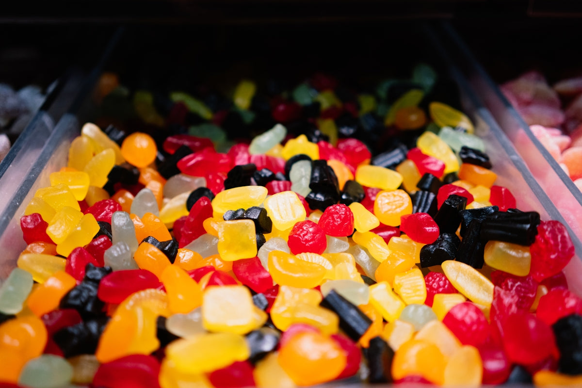 assorted-color jelly candy lot