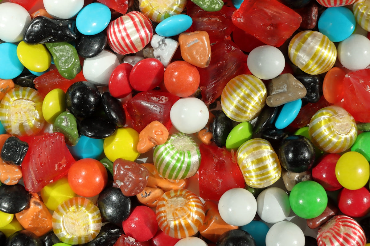 A colorful assortment of assorted candies and sweets.