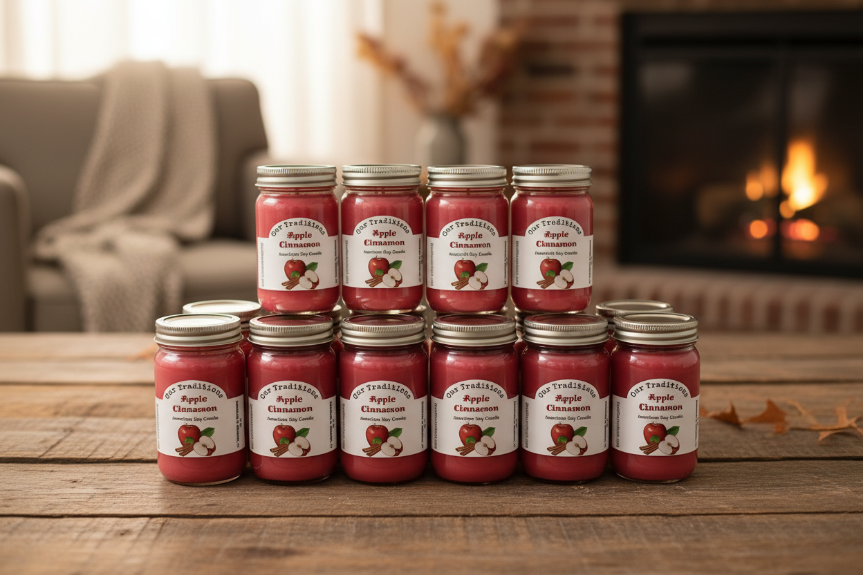 10 Apple Cinnamon Soy Candles