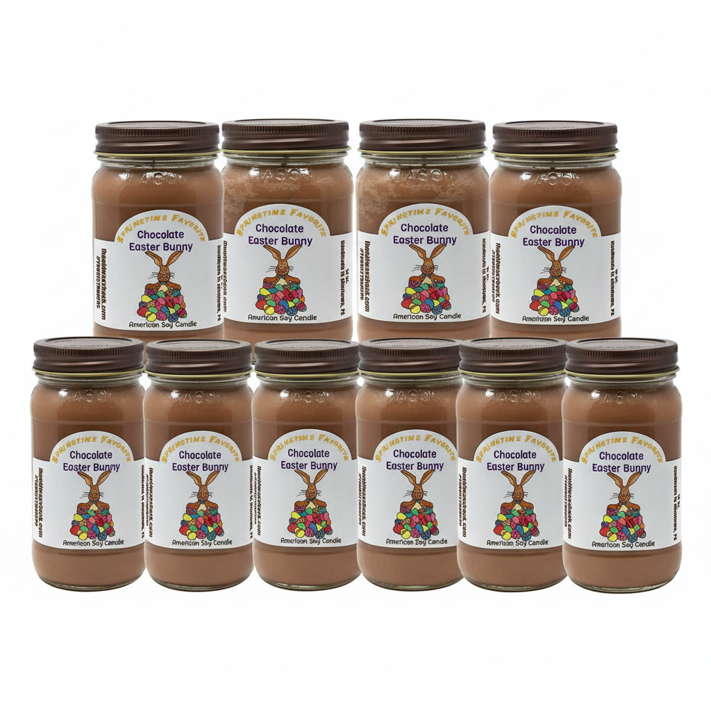 10 Chocolate Easter Bunny Candles Standing