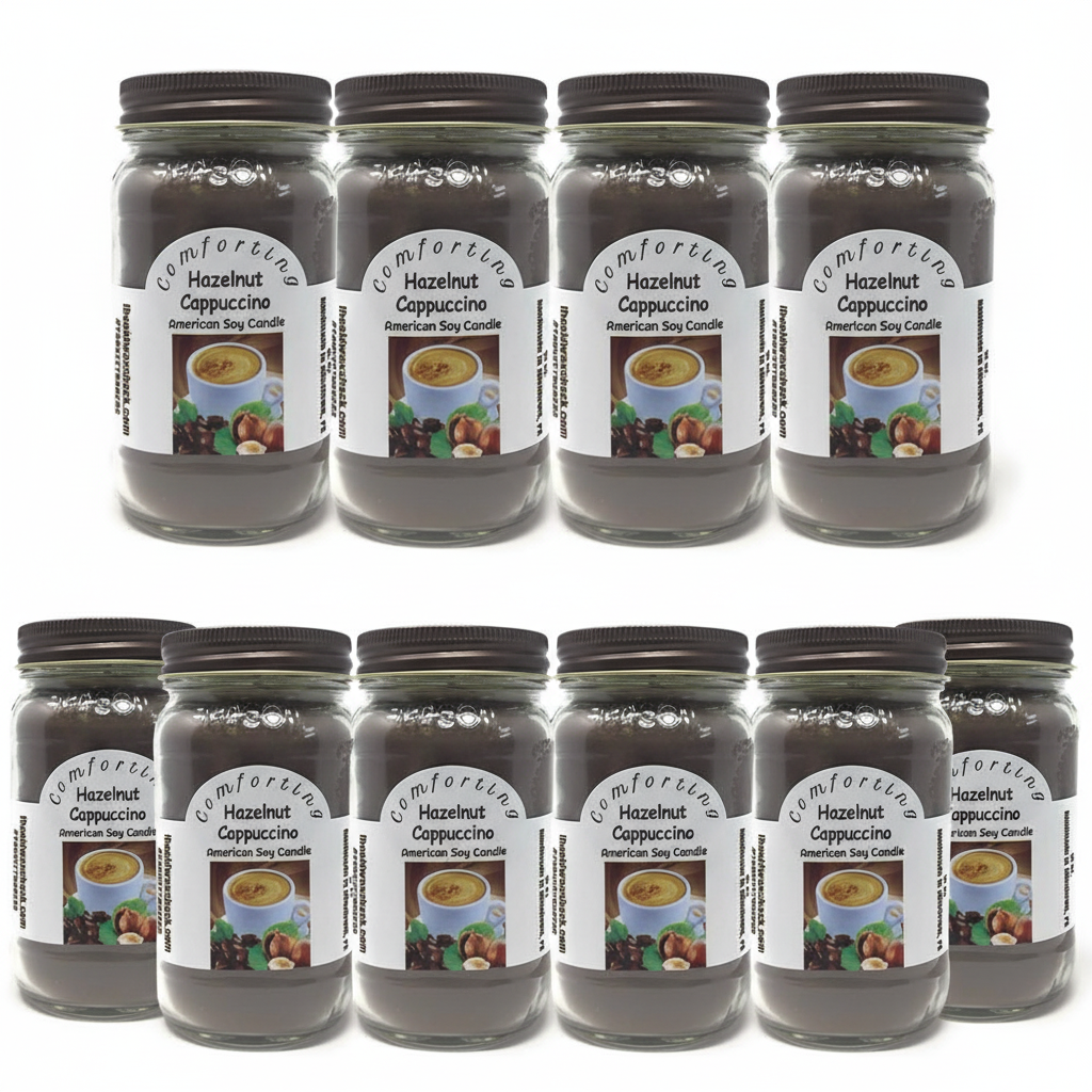 10 Hazelnut Cappuccino Candles