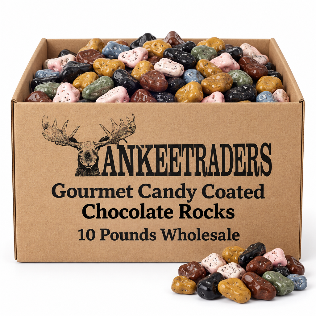 10-pound wholesale kraft box with the actual YANKEETRADERS logo