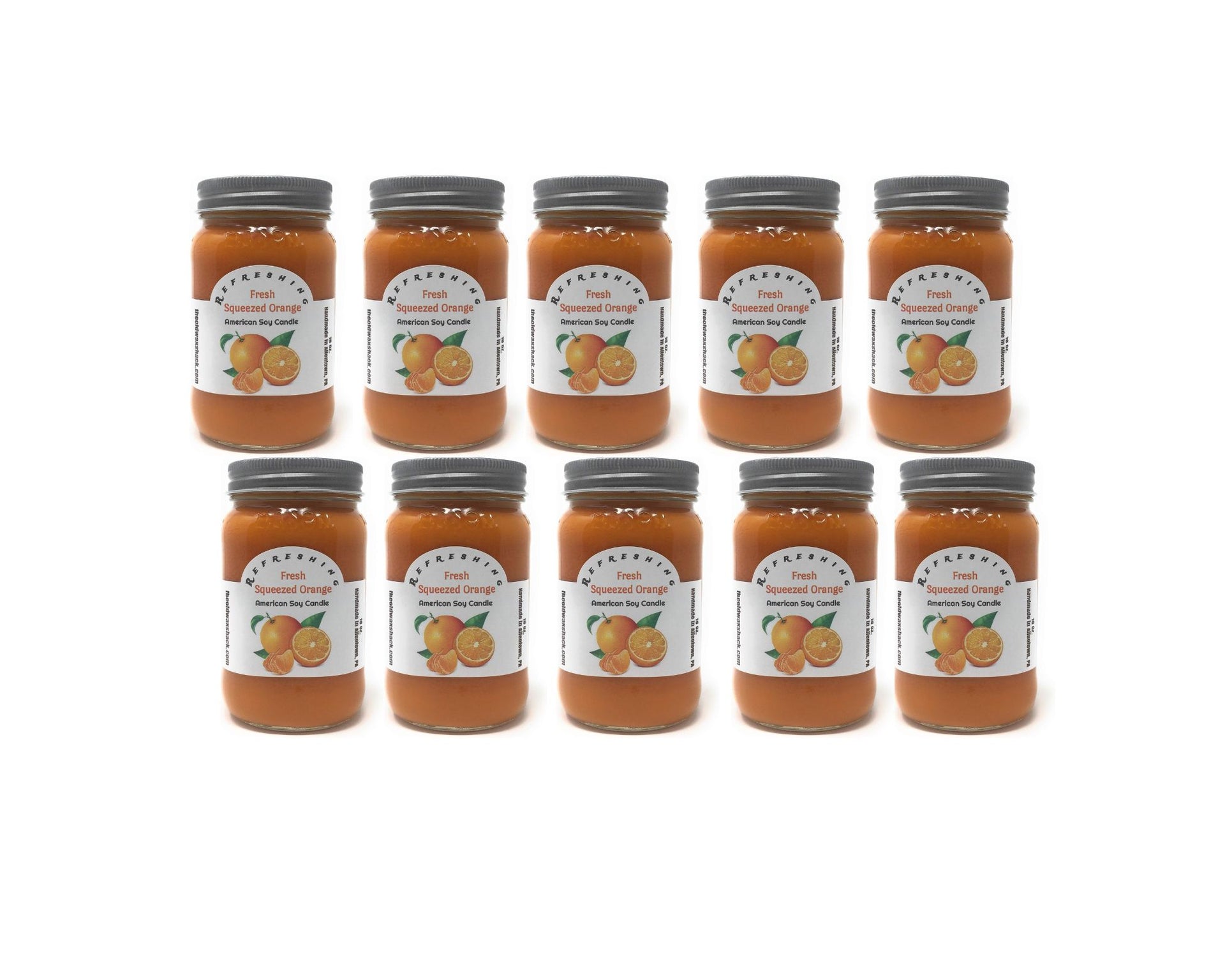 Fresh Squeezed Orange Soy Candle | 16 oz. Hand-Poured Mason Jar