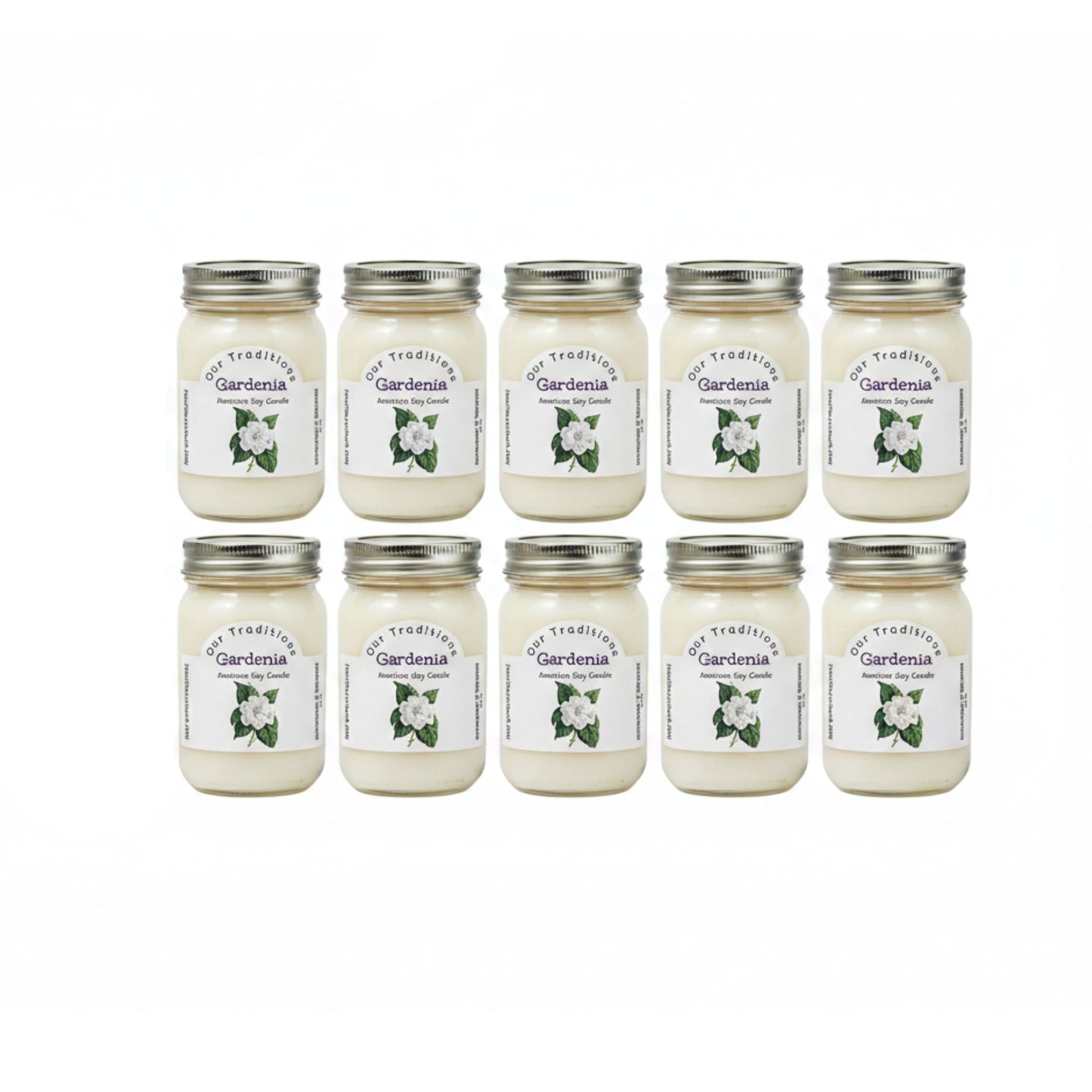 Gardenia Soy Candle | 16 oz. Hand-Poured Mason Jar