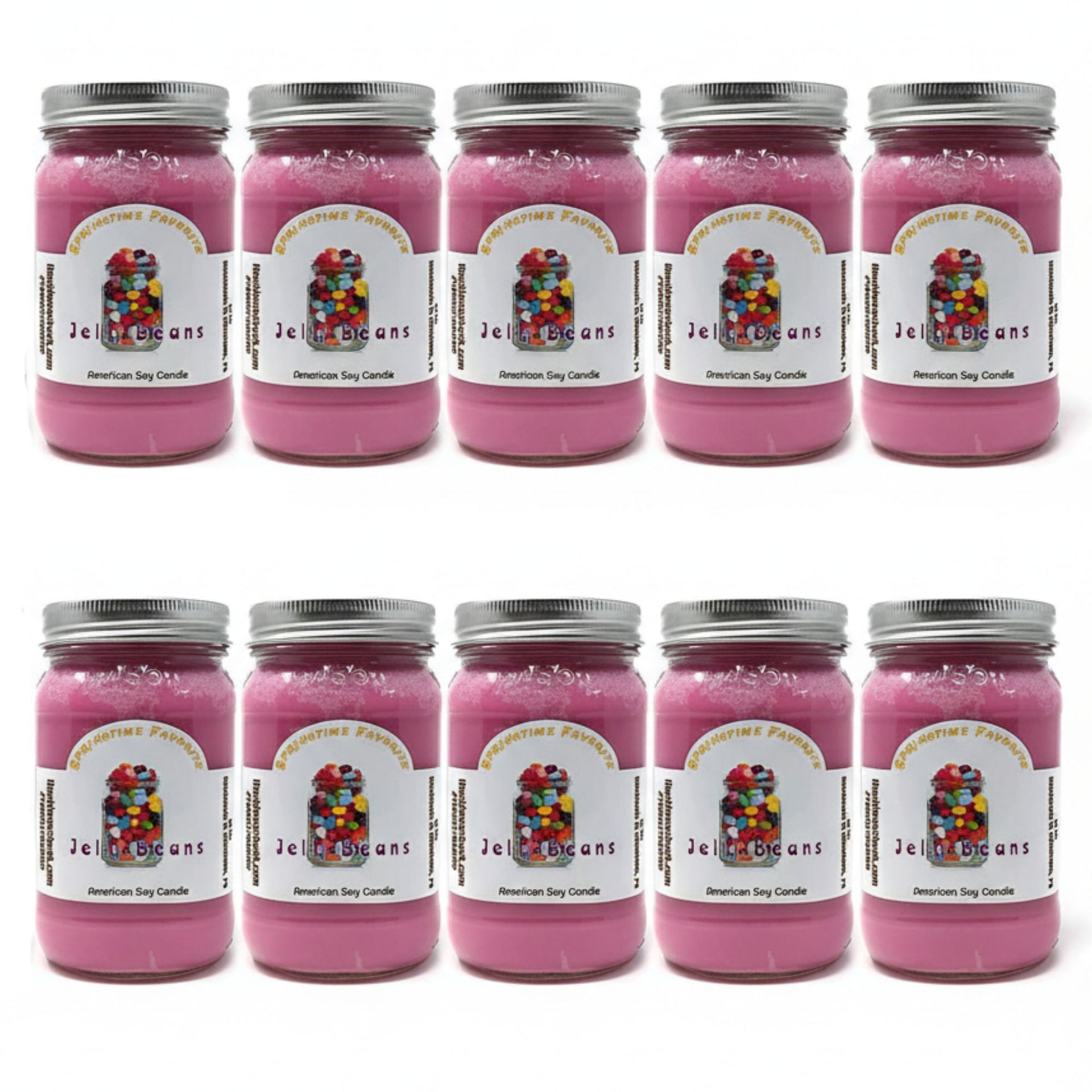 Jelly Beans Soy Candle | 16 oz. Hand-Poured Easter Mason Jar