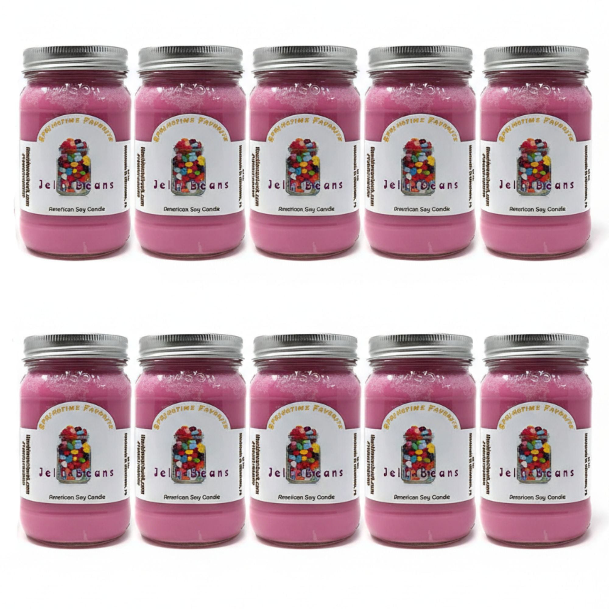 Jelly Beans Soy Candle | 16 oz. Hand-Poured Easter Mason Jar
