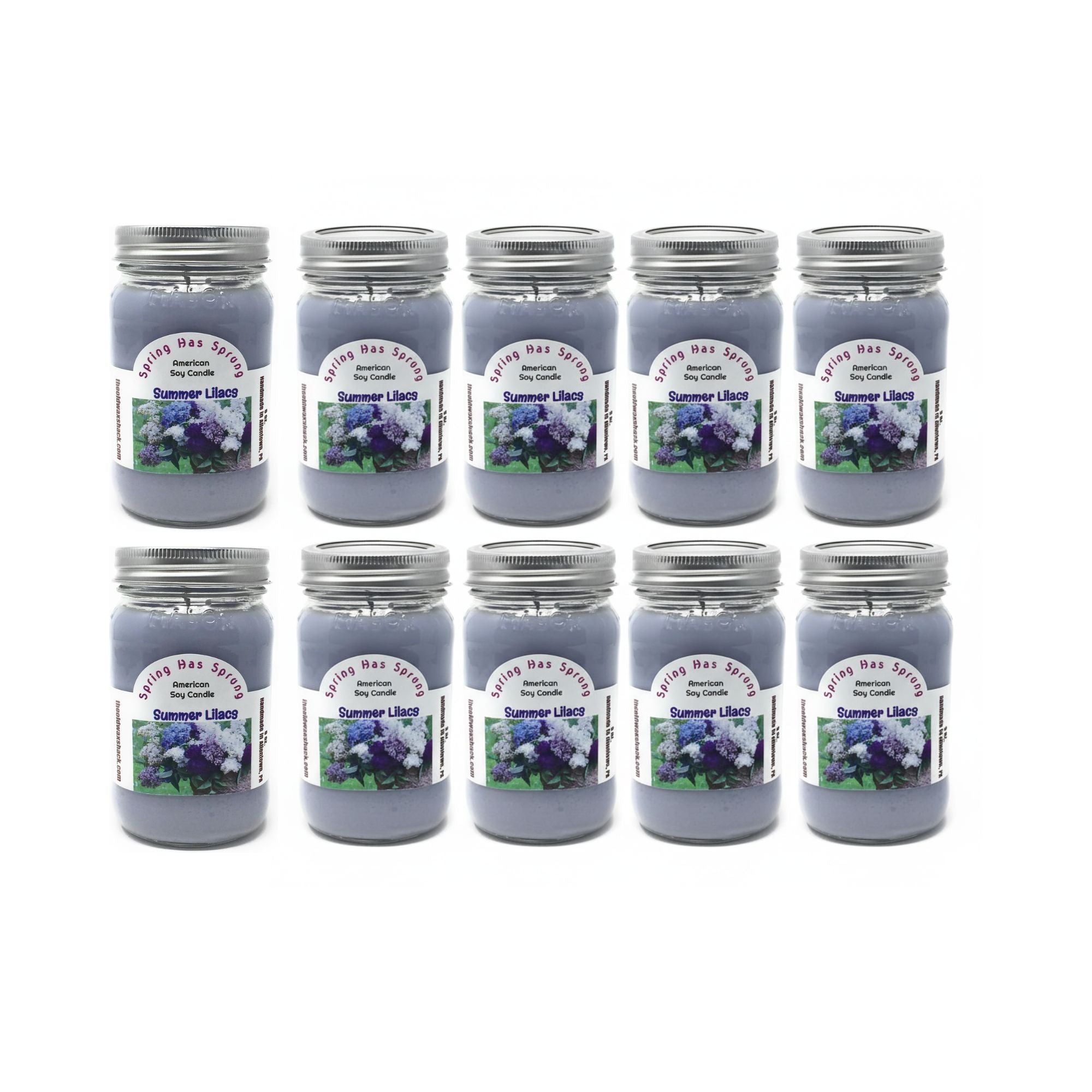 Summer Lilacs Soy Candle | 16 oz. Hand-Poured Mason Jar