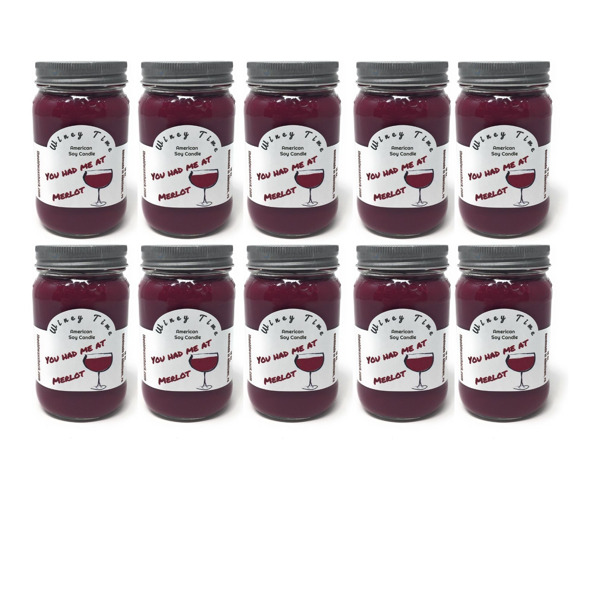 You Had Me At Merlot | Wine Scented Soy Candle 16 Oz. Mason Jar