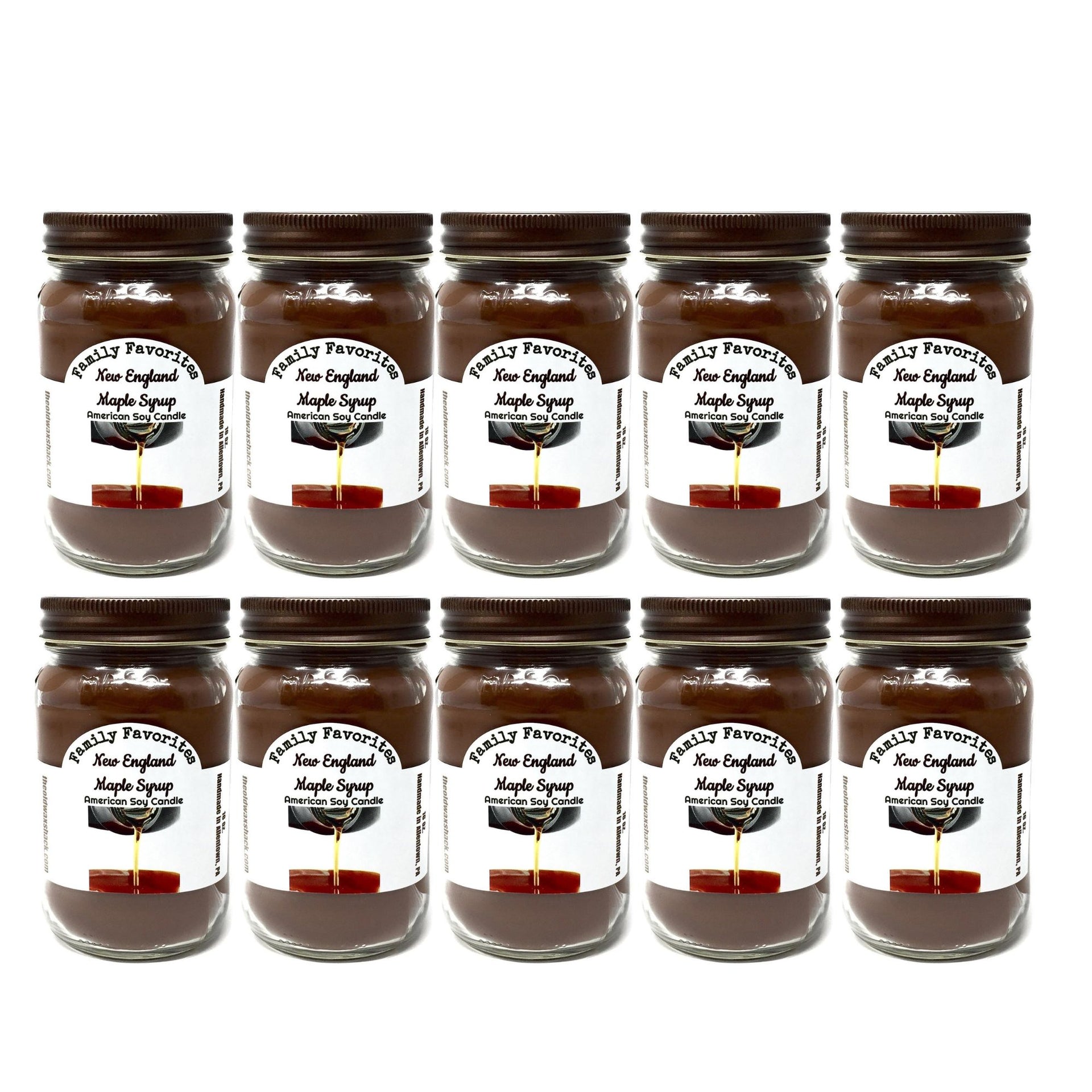 New England Maple Syrup Soy Candle | Hand Poured 16 Oz. Mason Jar