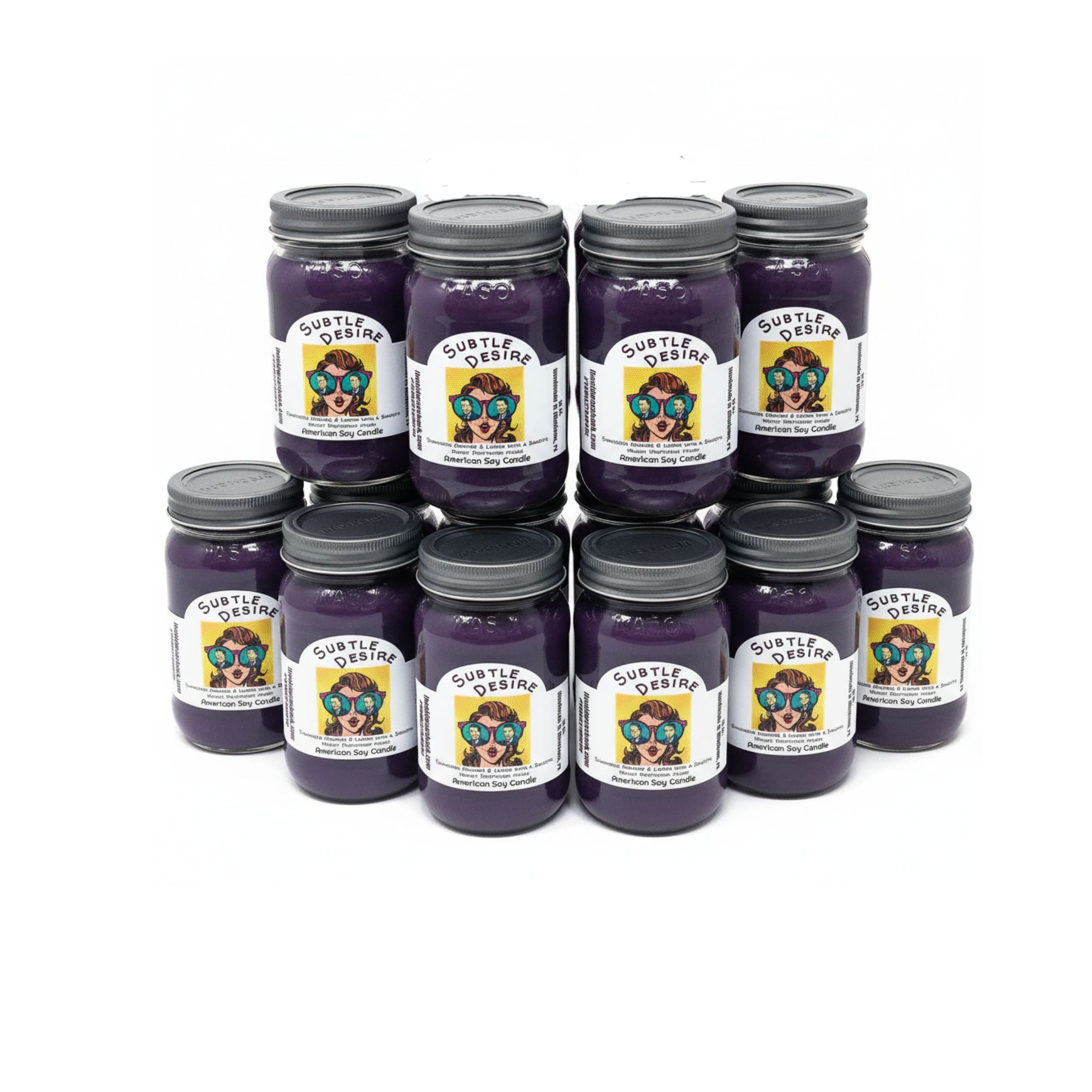 Subtle Desire Soy Candle | 16 oz Mason Jar | Citrus, Musk & Driftwood