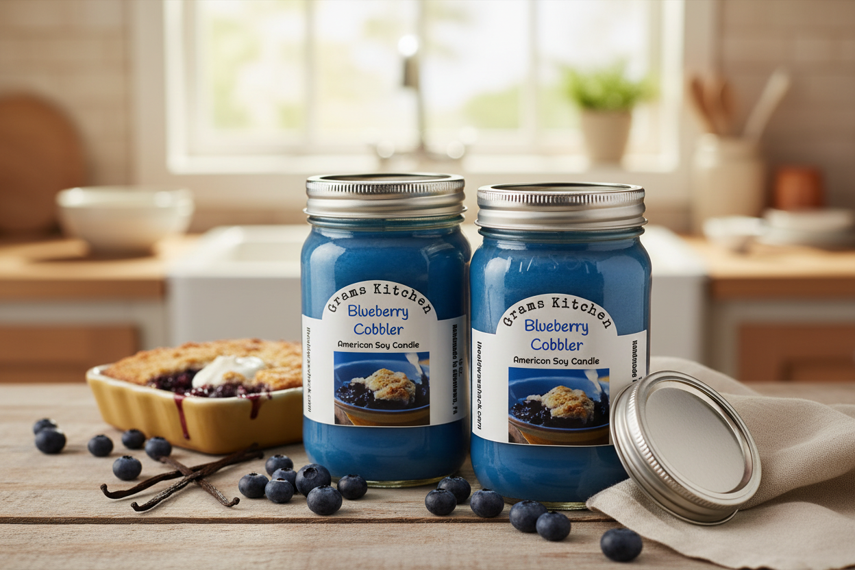 2 Blueberry Cobbler Soy Candles