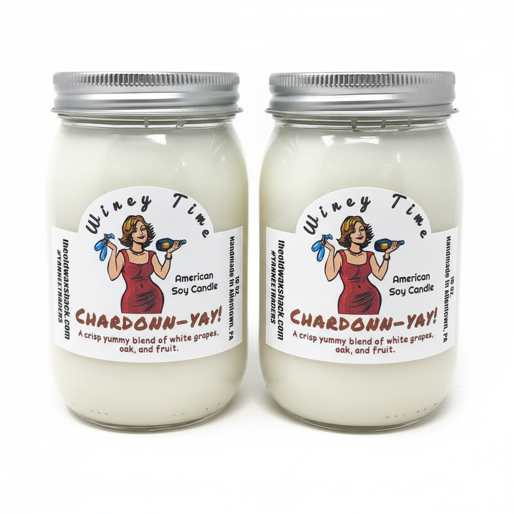 2 Chardonn-Yay Candles - White Background