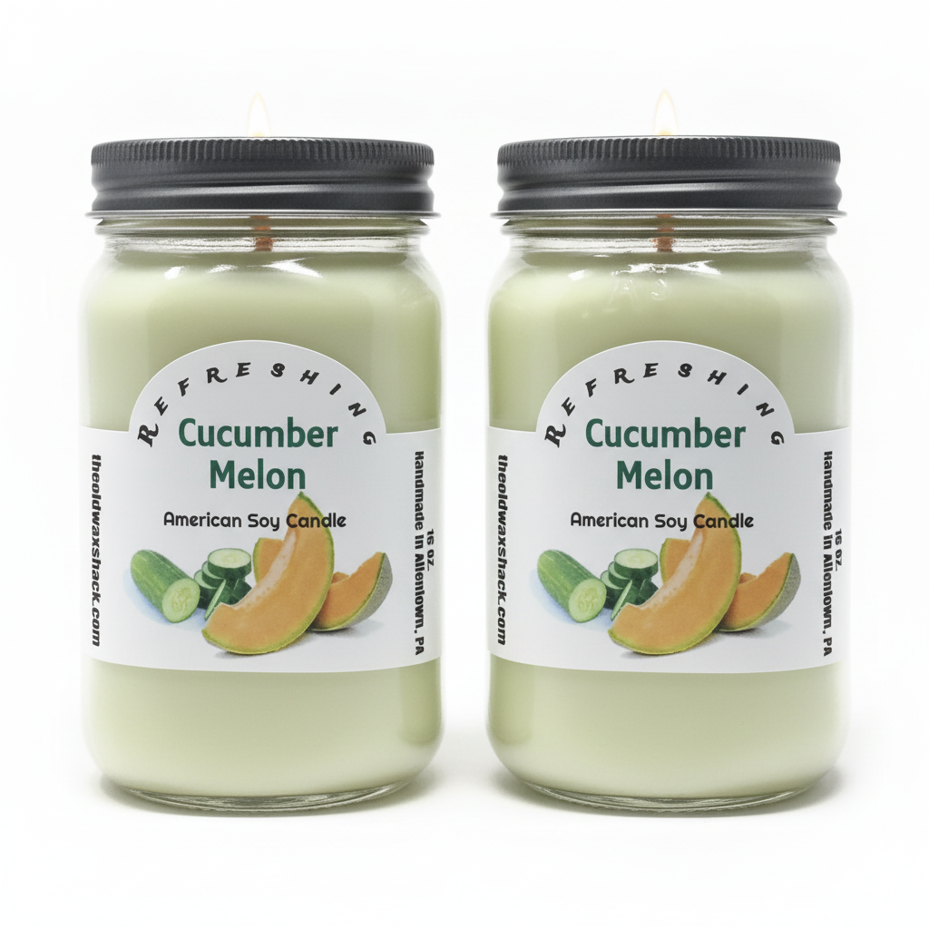 2 Cucumber Melon Candles