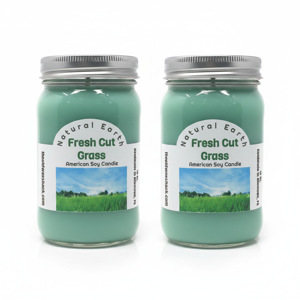 2 Fresh Cut Grass Candles