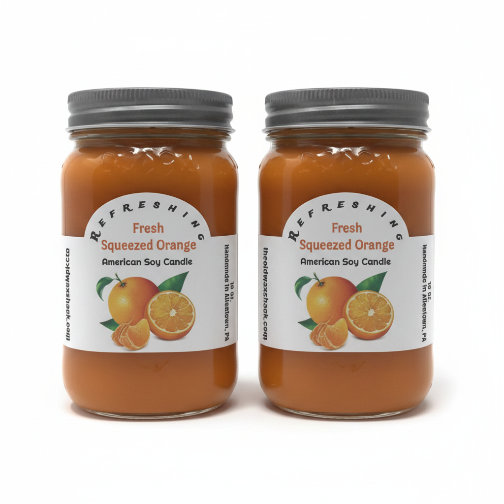 2 Fresh Squeezed Orange Candles