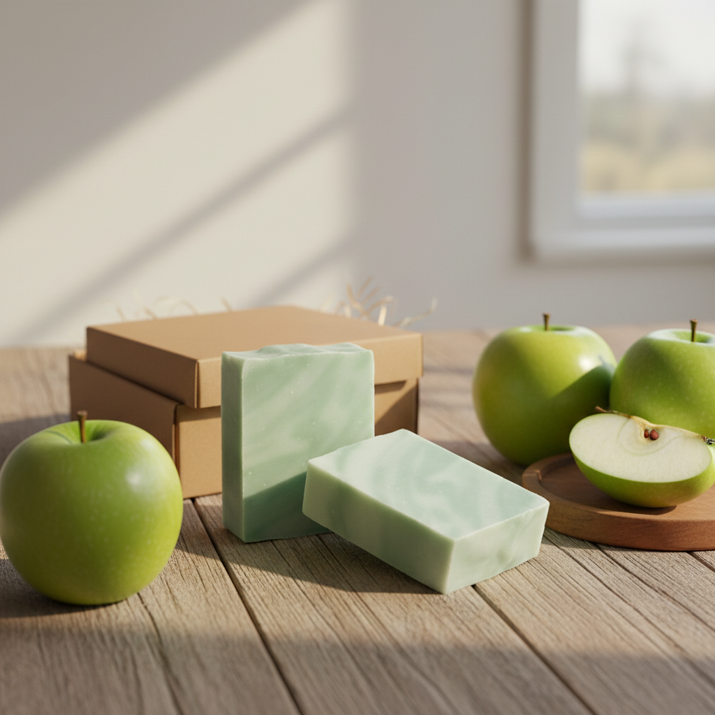 2 Granny Smith Apple Soap Bars Lifestyle