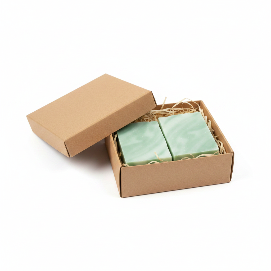 2 Granny Smith Apple Soaps in Craft Box