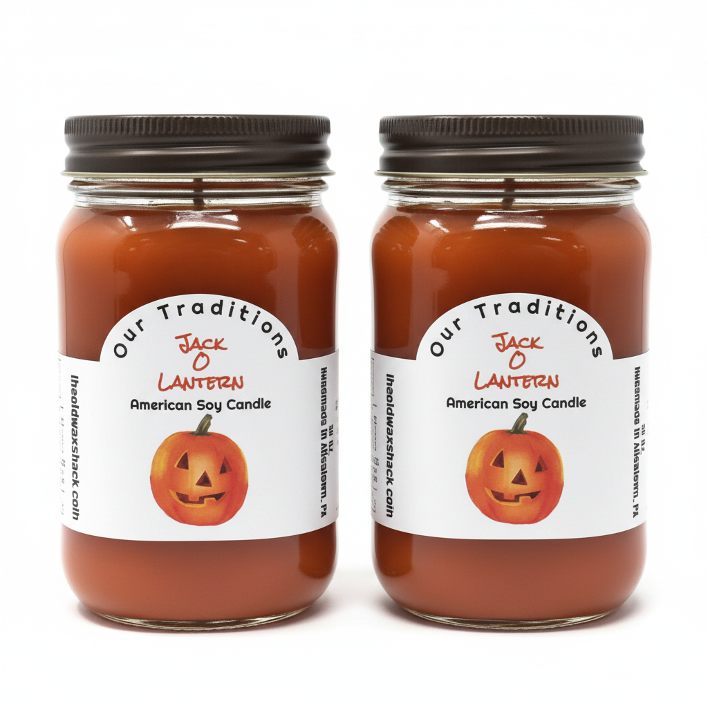 2 Jack-O-Lantern Pumpkin Spice Candles