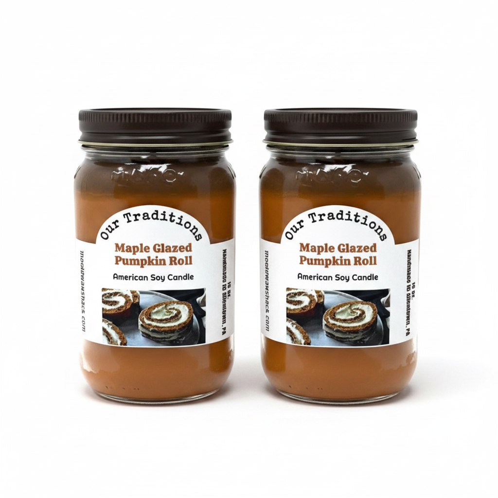 2 Maple Glazed Pumpkin Roll Candles