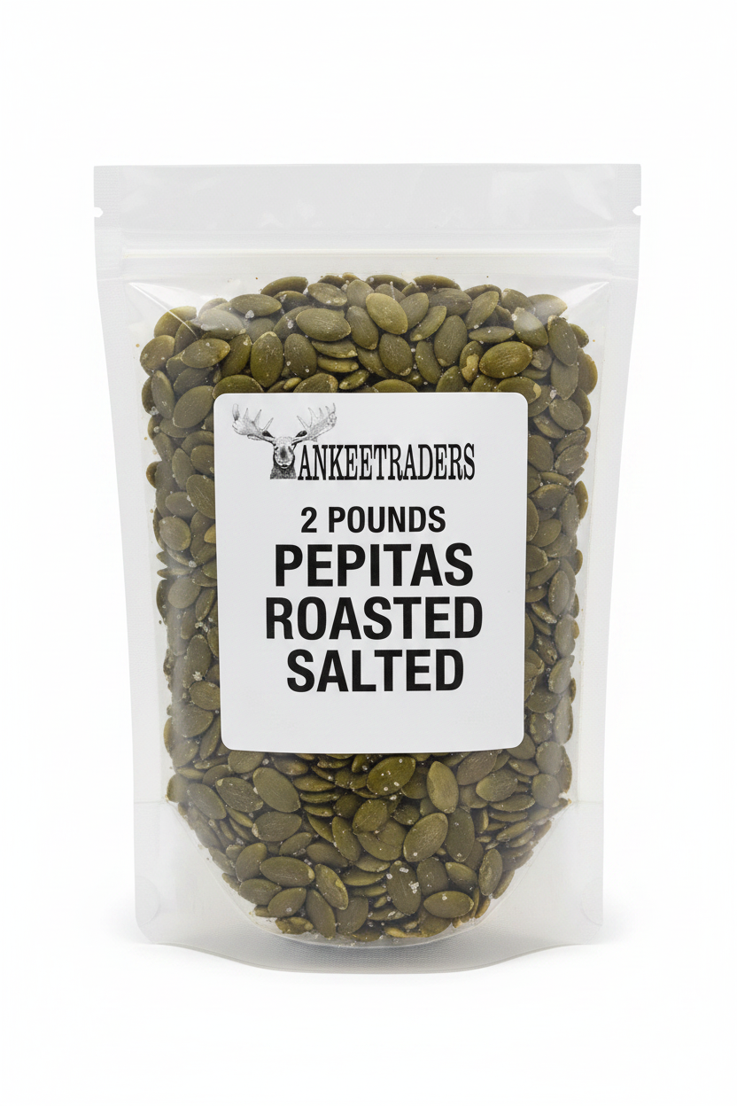 2 Pounds Pepitas Roasted Salted - Updated Logo