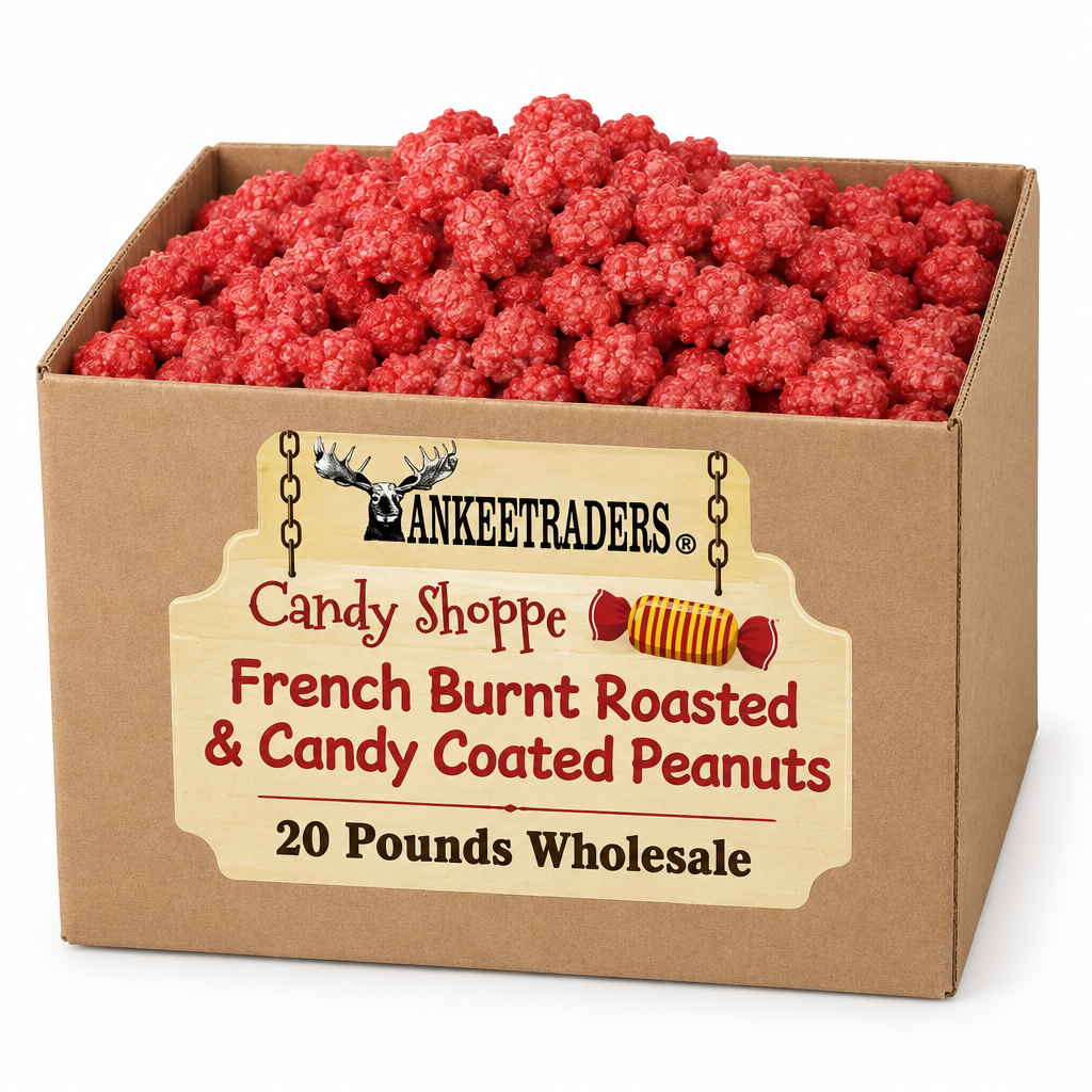 20-pound French Burnt Roasted Candy Coated Peanuts wholesale kraft box