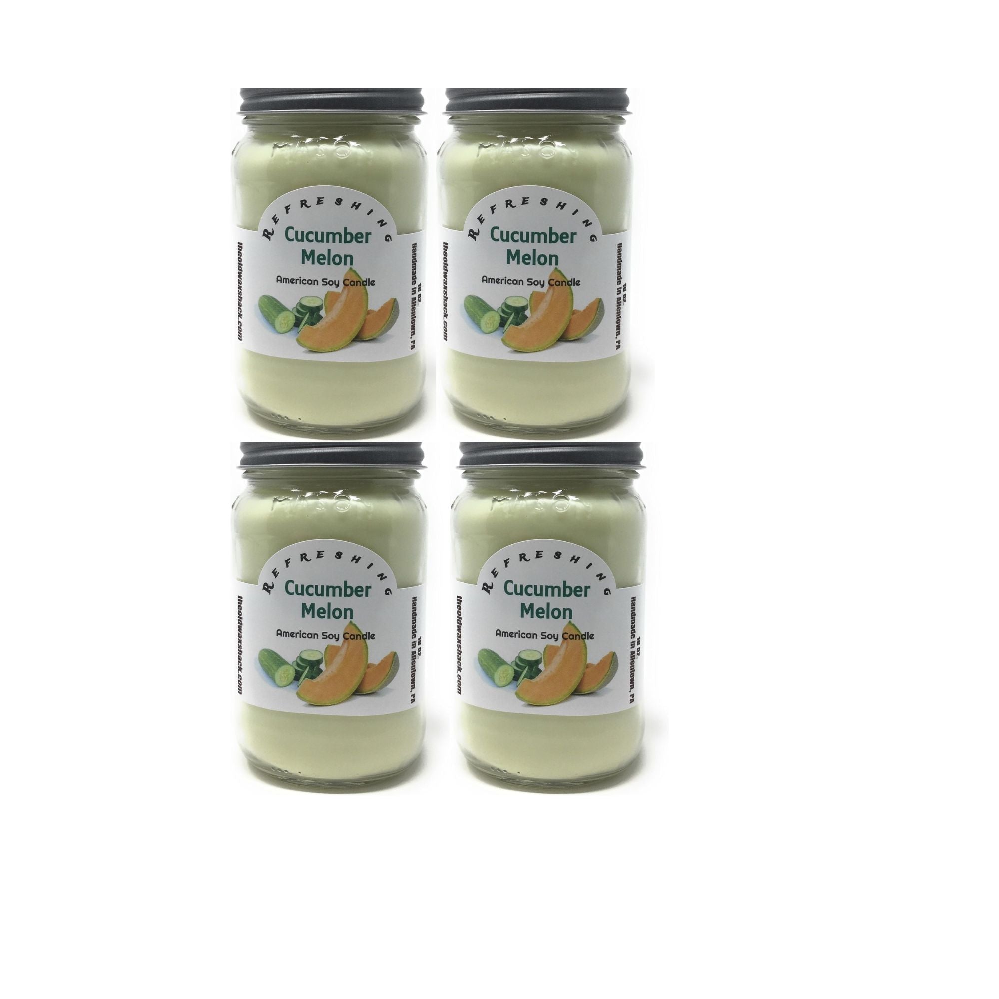 Cucumber Melon Soy Candle | 16 oz Hand-Poured Mason Jar