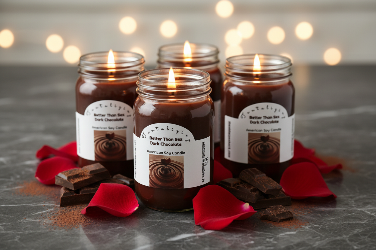 4 Better Than Sex Dark Chocolate Candles