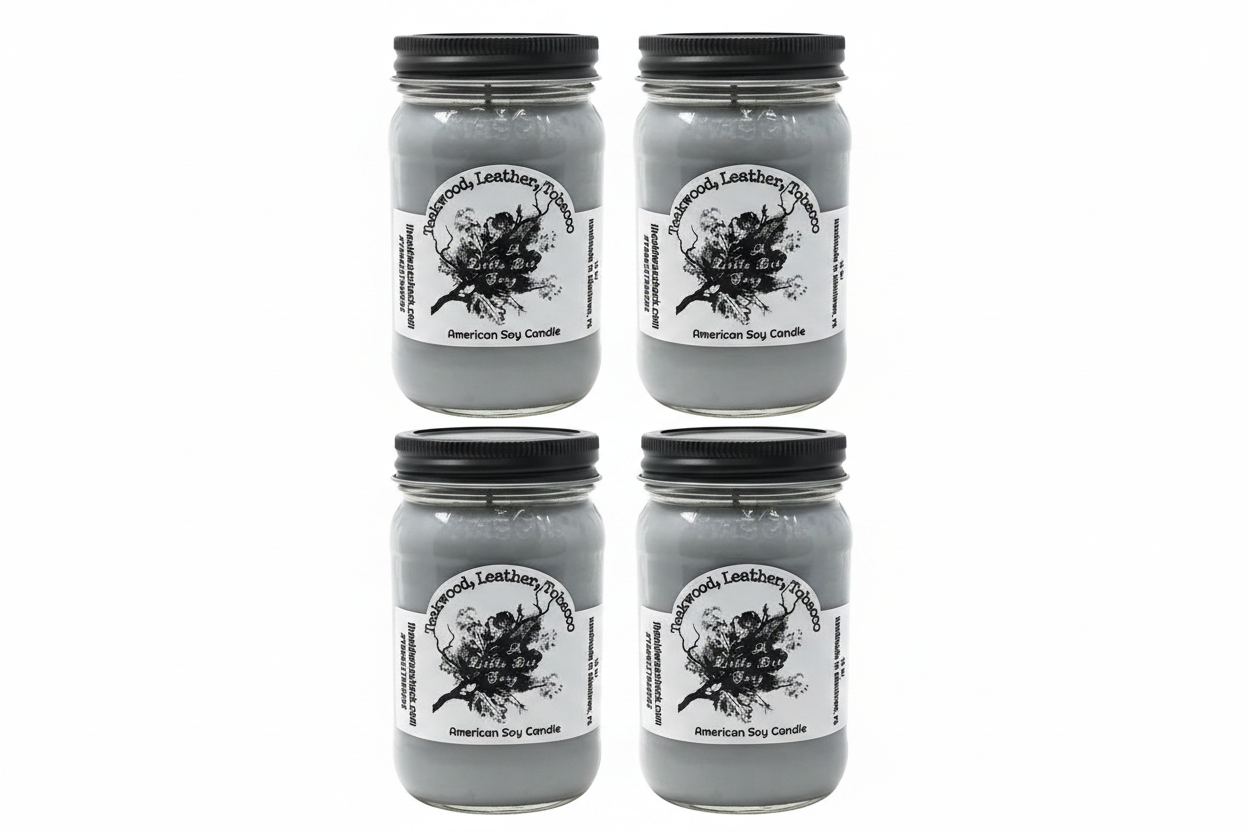 4 Candle Set - White Background