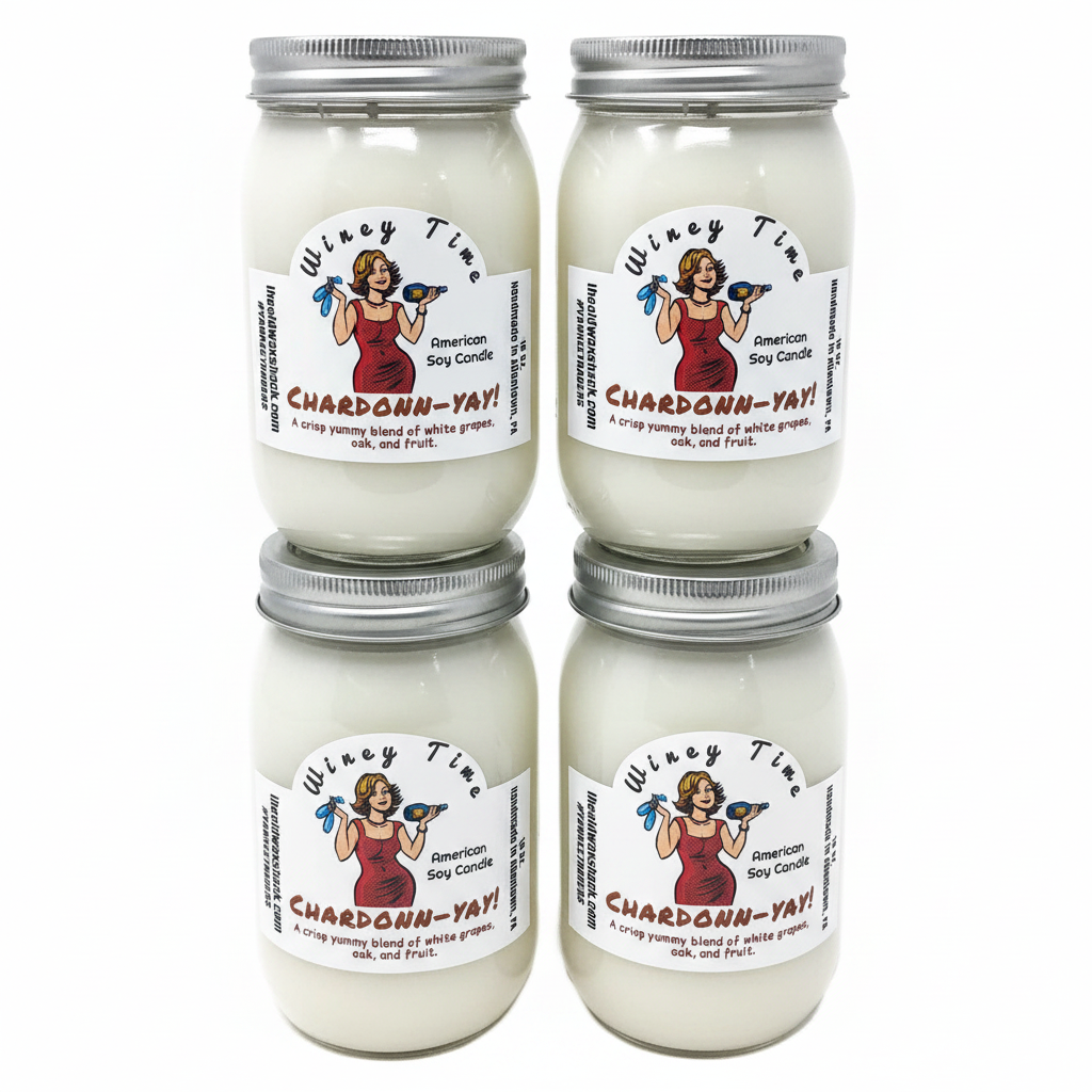 4 Chardonn-Yay Candles - White Background