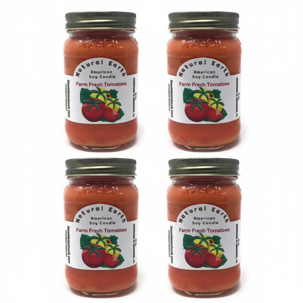 4 Farm Fresh Tomatoes Candles