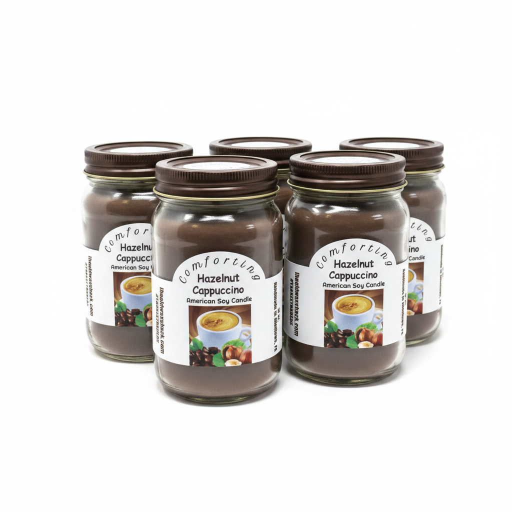 4 Hazelnut Cappuccino Candles