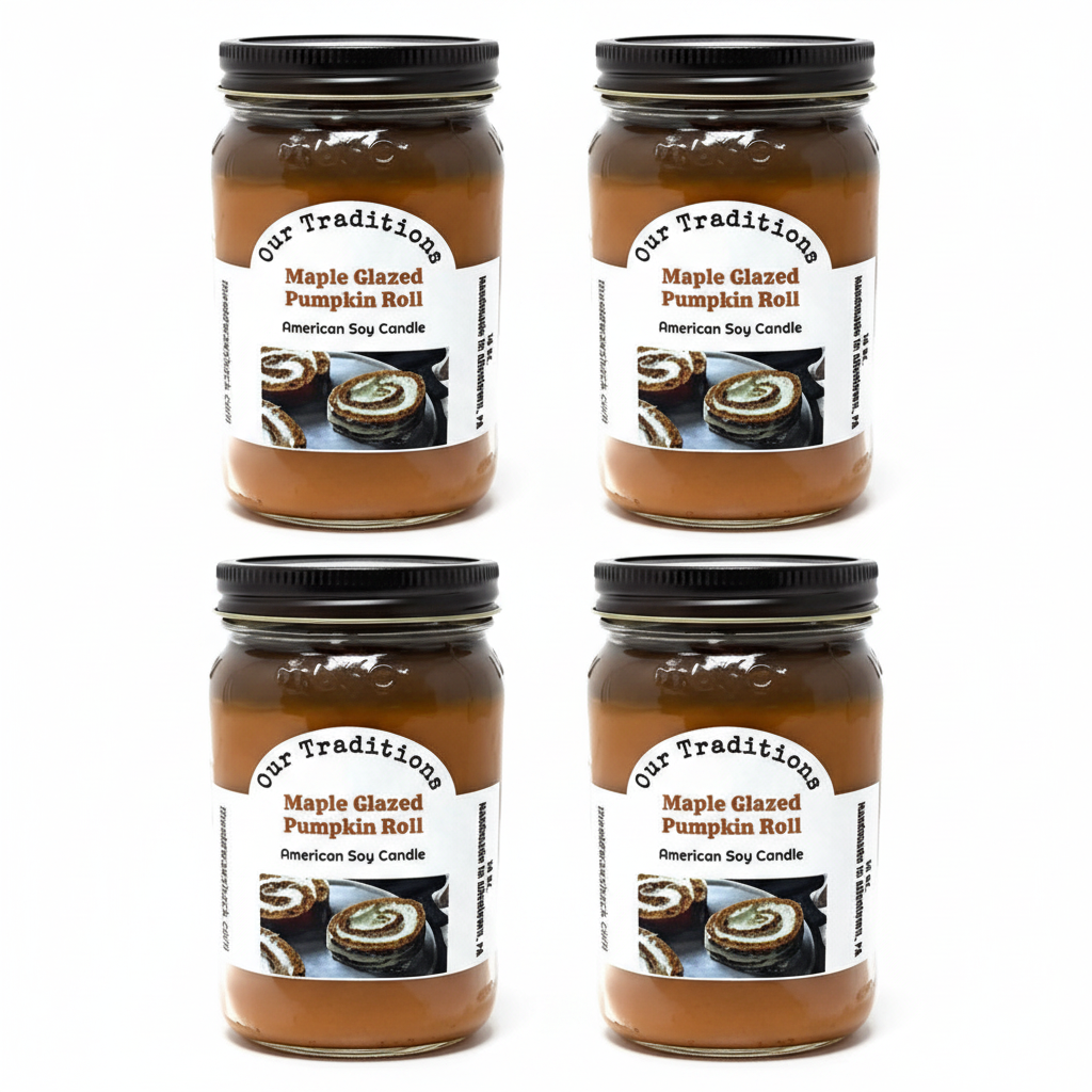 4 Maple Glazed Pumpkin Roll Candles
