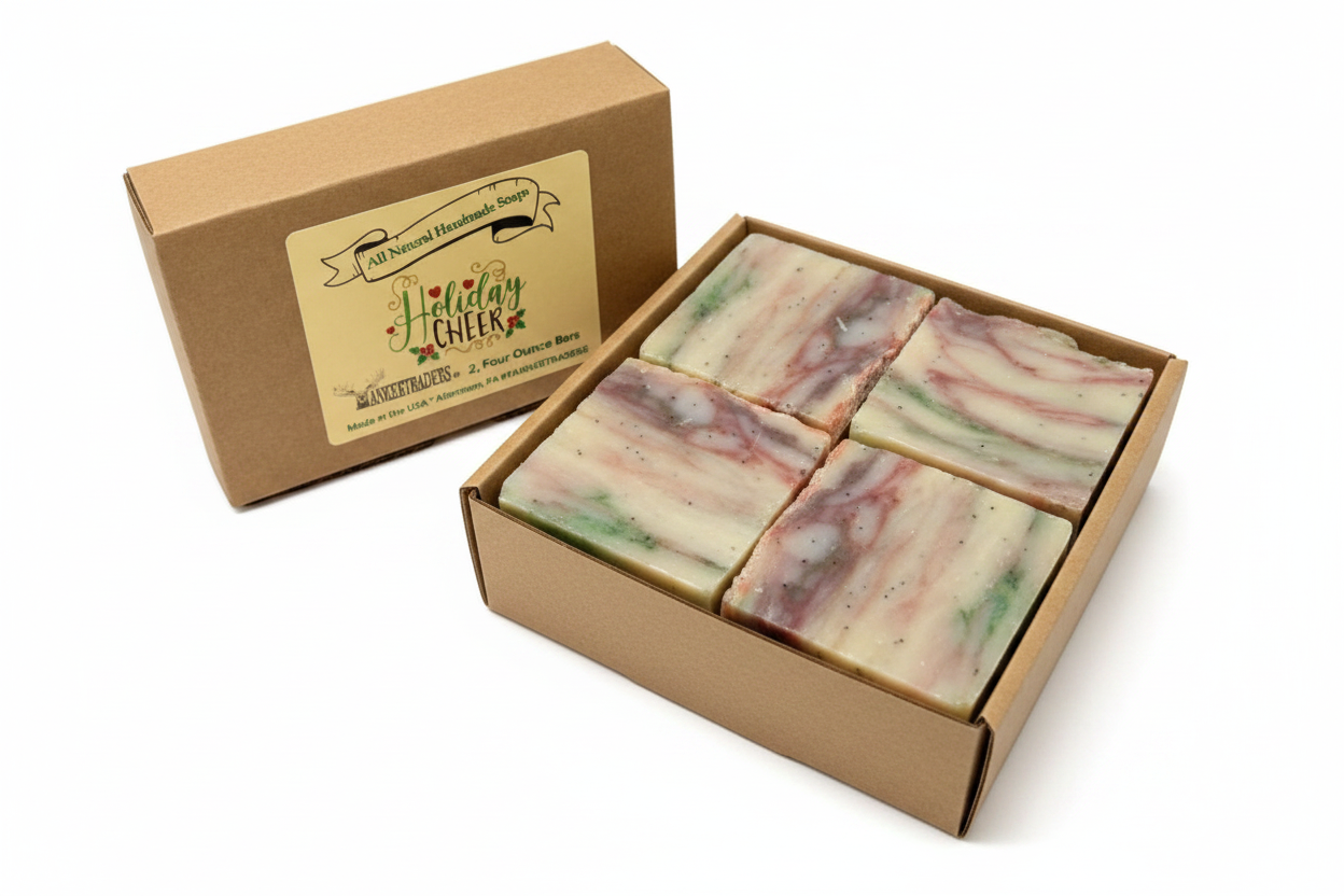4 Pack Kraft Box with Label - 4 Bars