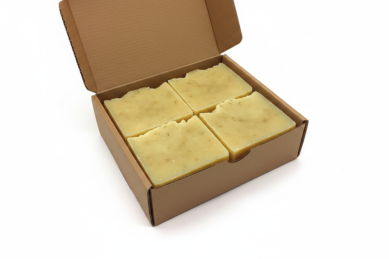 4 Pack Kraft Box with Label