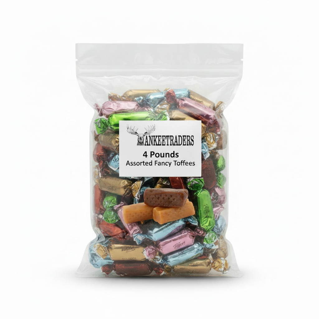 4-pound assorted fancy toffees with full YANKEETRADERS logo