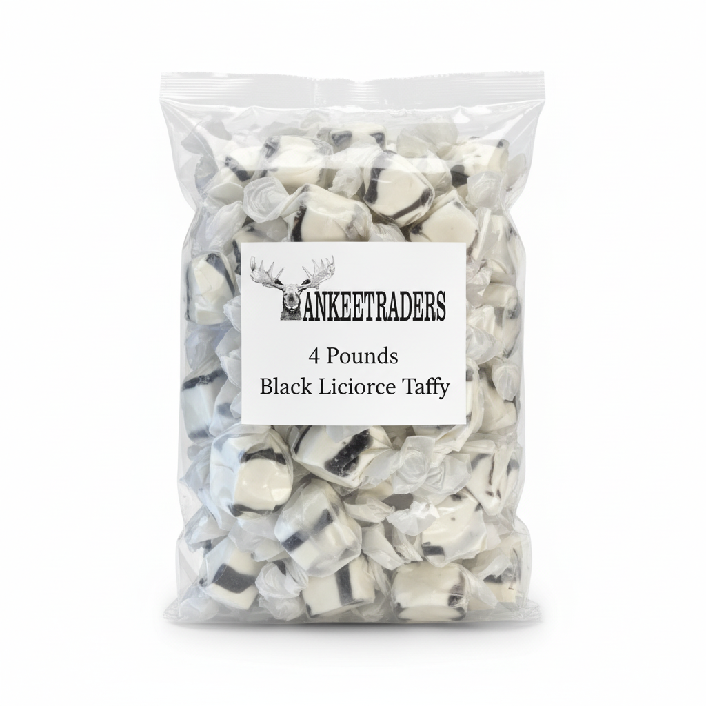 4-pound black licorice taffy