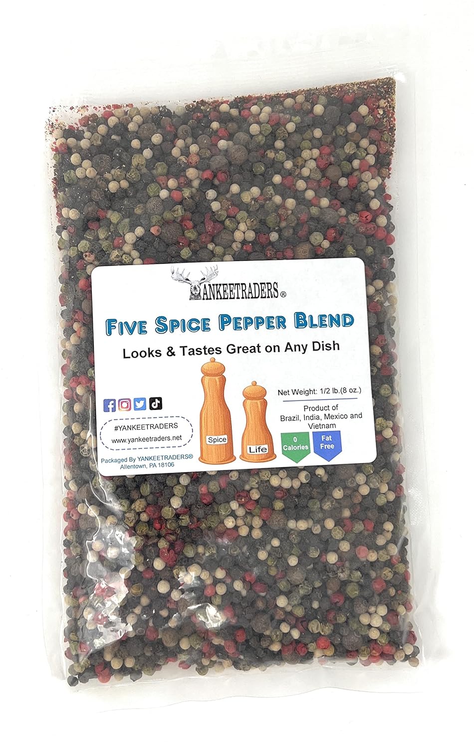 Peppercorns Five Spice Blend, 8 Oz. Bag