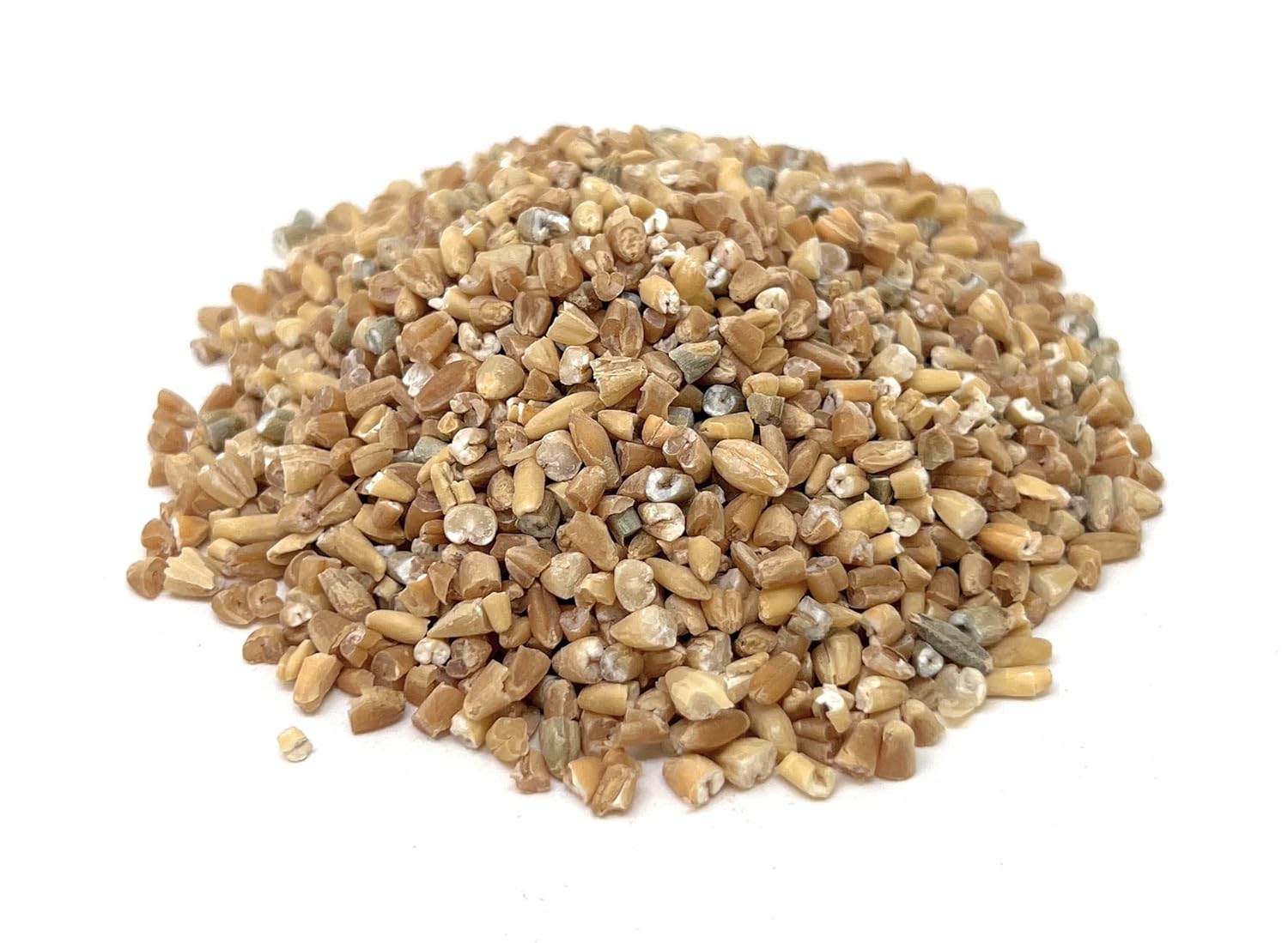 Pile of 9 grains on a white background