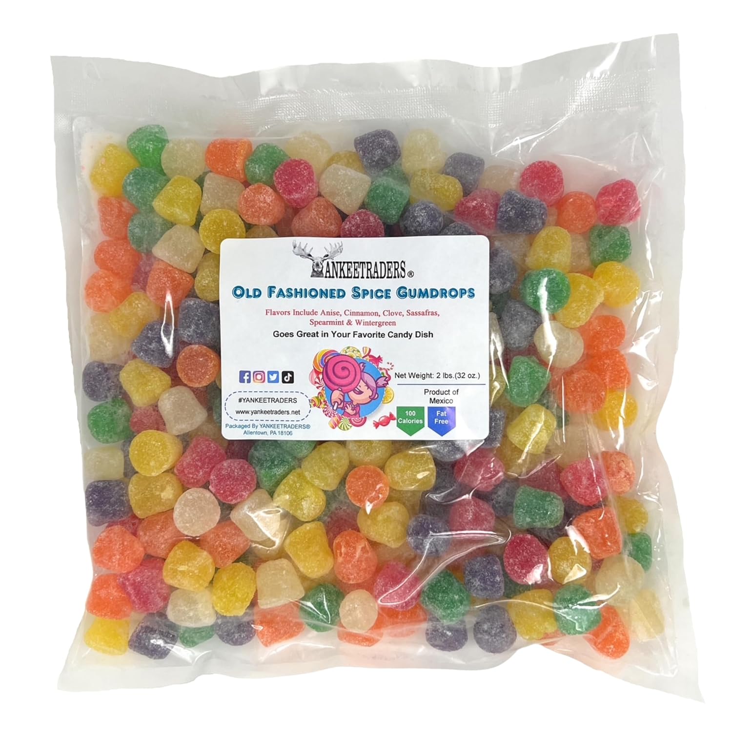 Old Fashioned Spice Gumdrops - 6 Classic Flavors | Bulk 2 lb, 4 lb & 20 lb