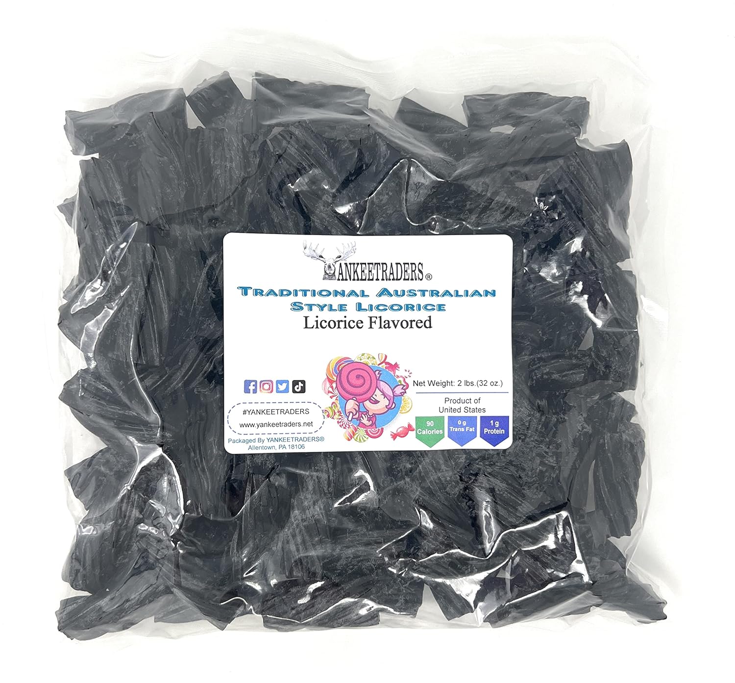 Australian Style Black Licorice - Premium Soft Chewy Candy