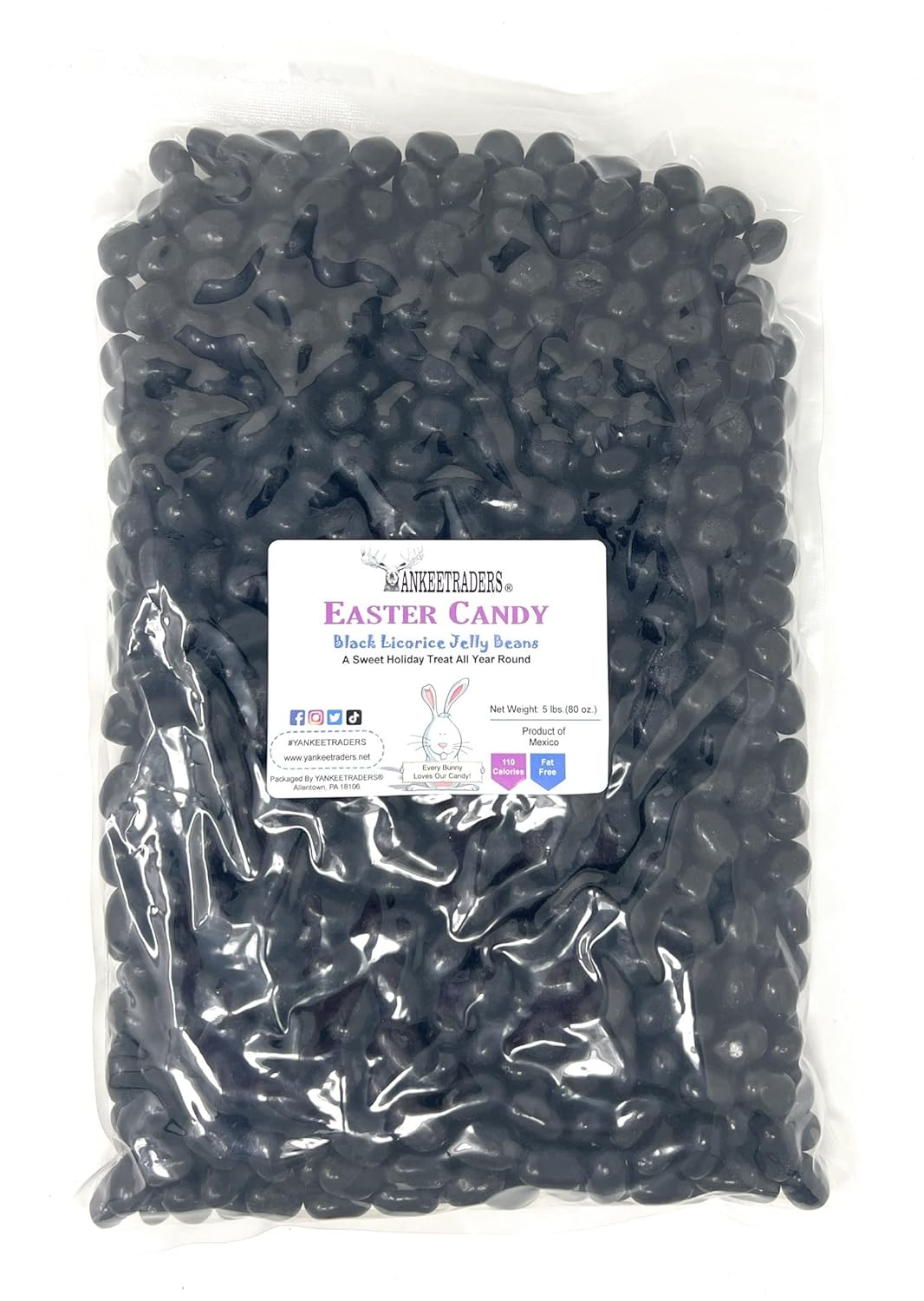 Black Licorice Jelly Beans - Traditional Authentic Flavor, Bulk Wholesale