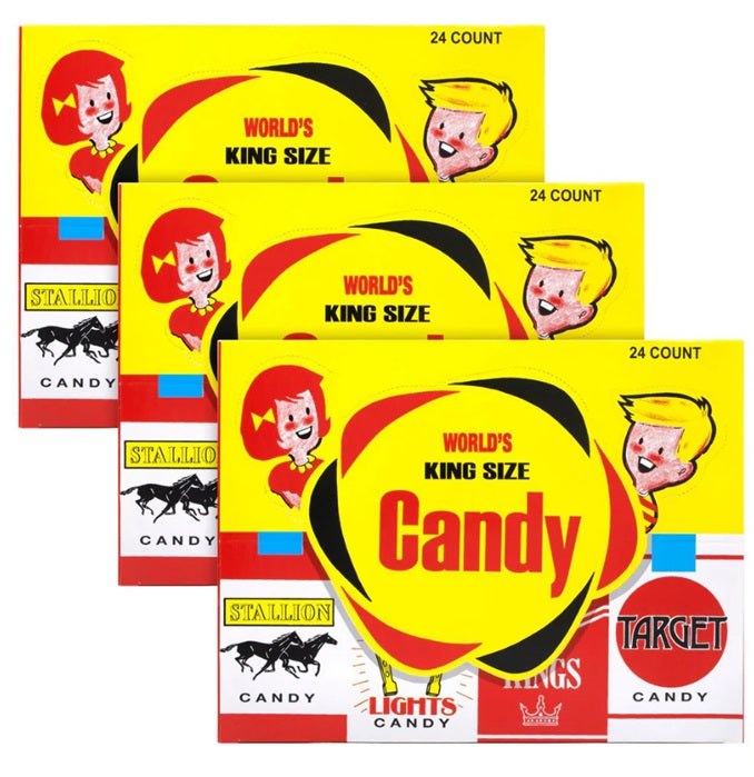 Candy Cigarettes, Classic Novelty Candy Sticks, 24 Count Box
