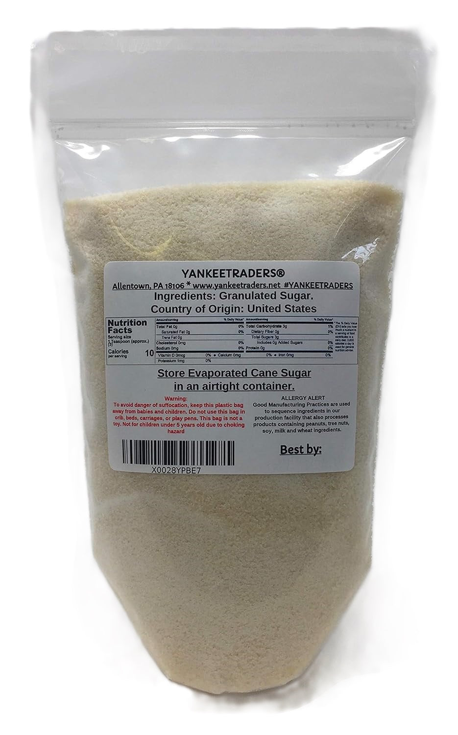 Evaporated Cane Juice Sugar - Natural Sweetener (2 lb, 4 lb, 20 lb Bulk)