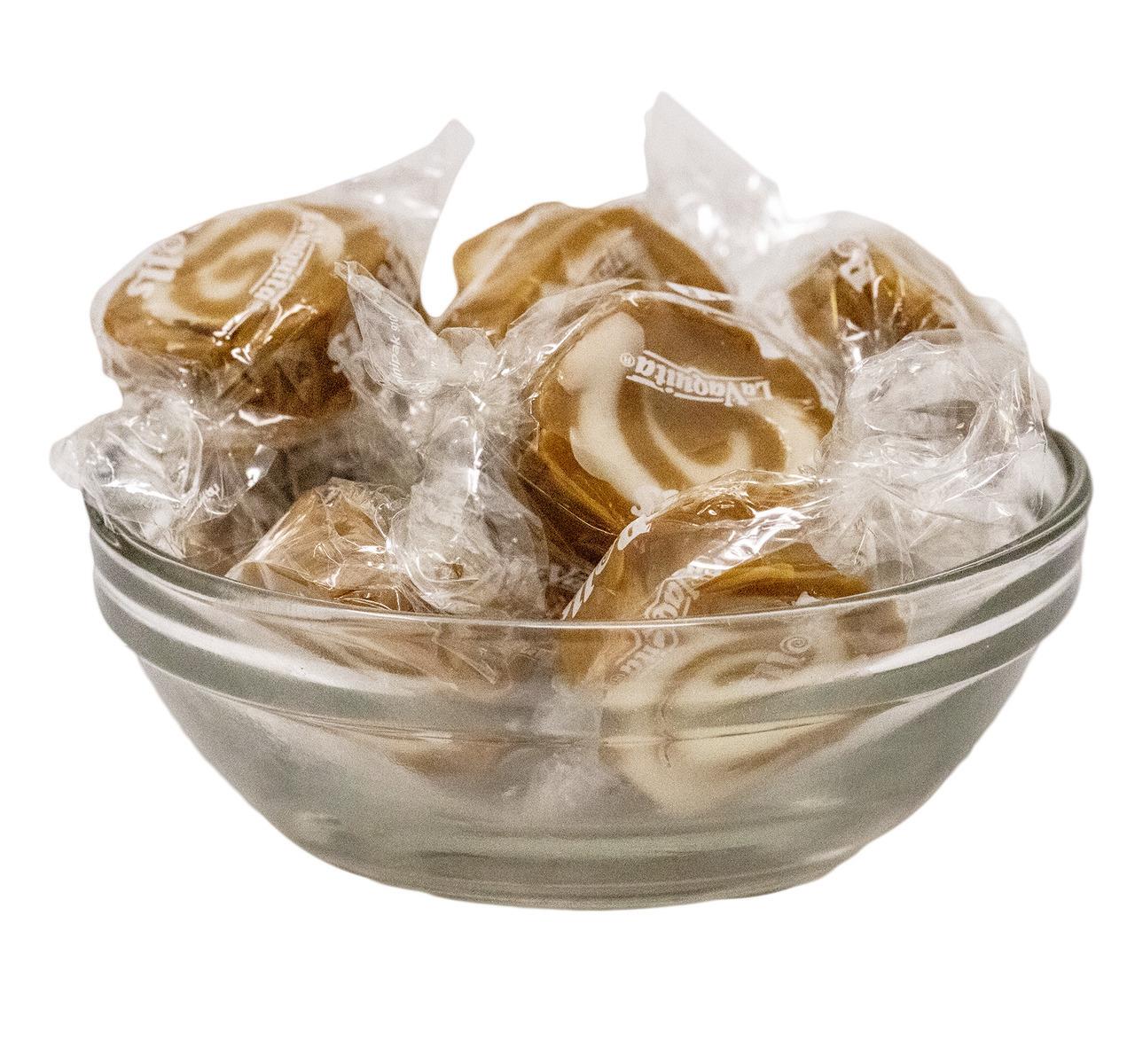 Caramel Coconut Swirl Candies, Individually Wrapped Rolls