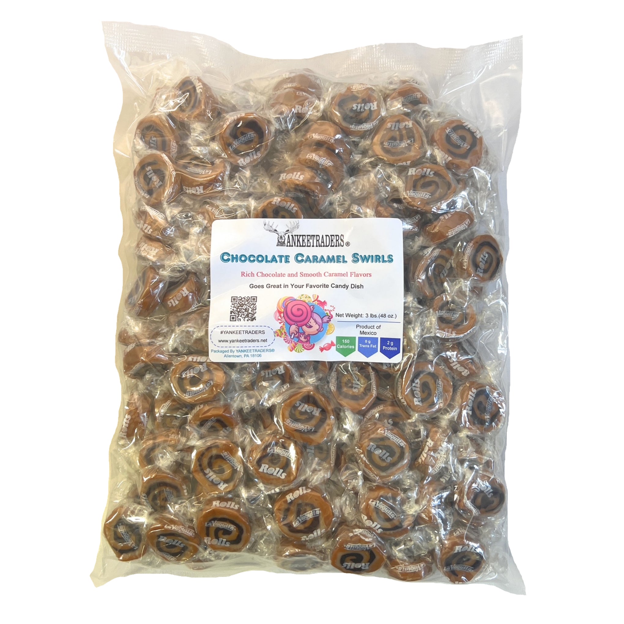 Caramel Chocolate Swirl Candies – Individually Wrapped
