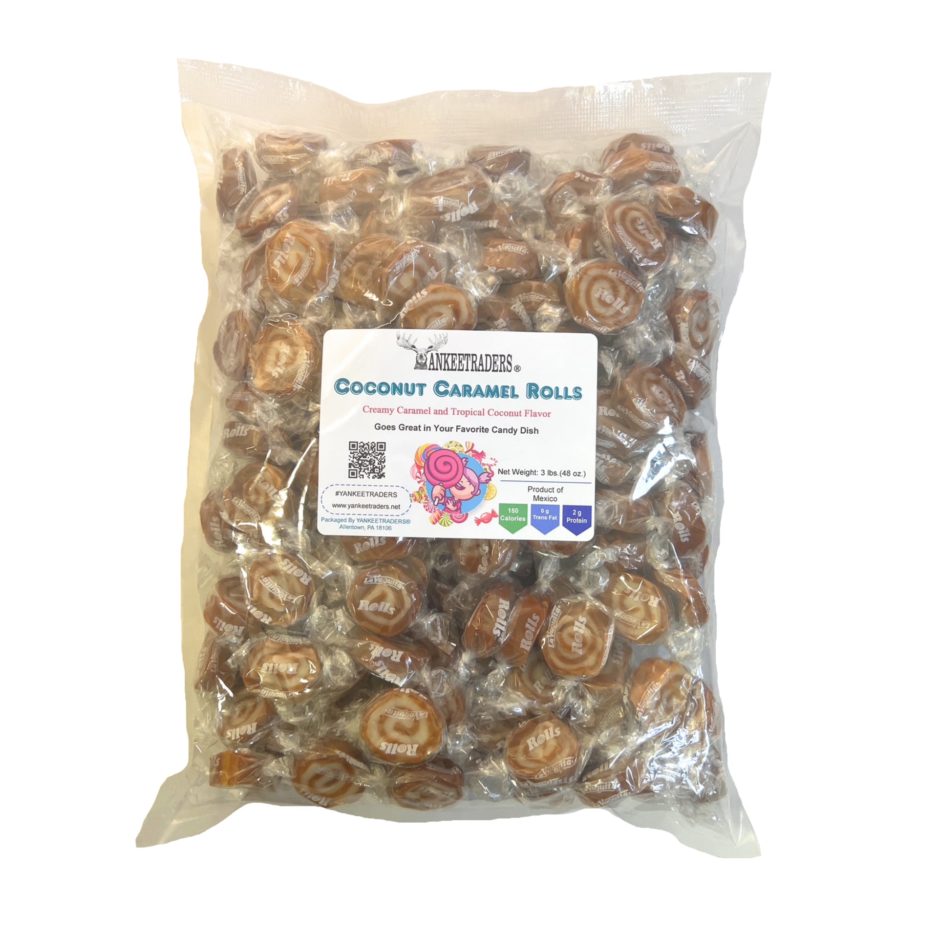 Caramel Coconut Swirl Candies – Individually Wrapped