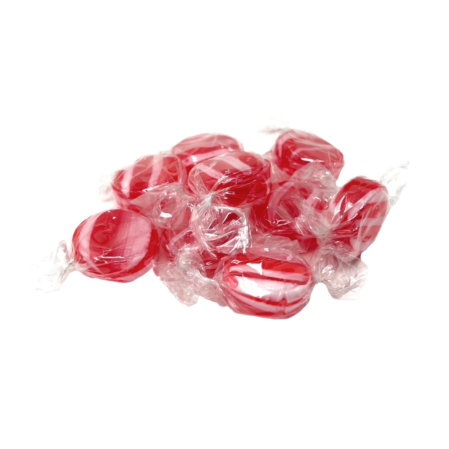 Cinnamon Striped Disks Hard Candy - Individually Wrapped Bulk