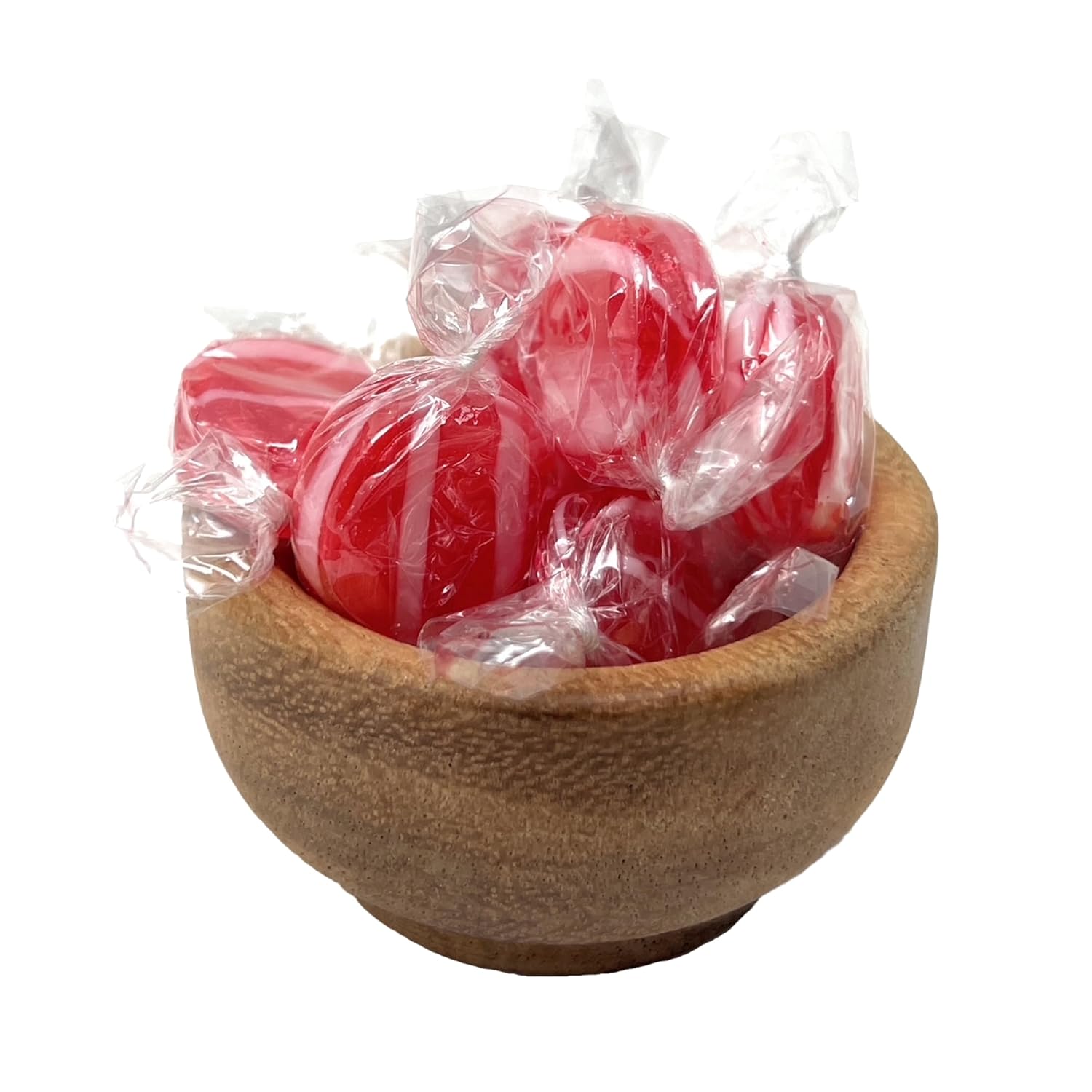 Cinnamon Striped Disks Hard Candy - Individually Wrapped Bulk