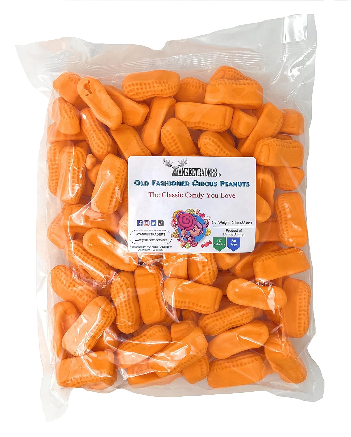 Circus Peanuts Old Fashioned Marshmallow Candy - Banana Flavor Bulk